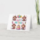 Search for monkey birthday cards Children