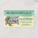 Search for funny handyman business cards Maintenance