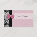 Search for feminine business cards Pink and black