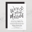 Search for we are getting married invitations Black and white