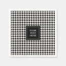 Search for houndstooth napkins Black and white