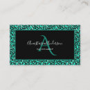 Search for black and teal business cards Beauty salon