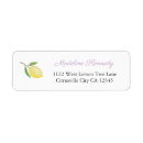 Search for lemon return address labels Watercolor