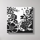 Search for black and white floral canvas prints Contemporary