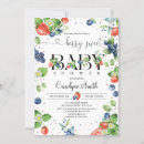 Search for strawberry baby shower invitations Greenery
