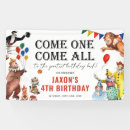 Search for carnival birthday banners Come one come all