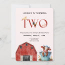 Search for farm 2nd birthday invitations Second