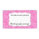 Search for baby shower name tag labels Pink