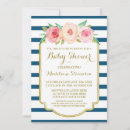 Search for pink and navy baby shower invitations Vintage