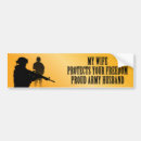 Search for army wife bumper stickers Military