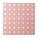 Search for coral and white tiles Pattern