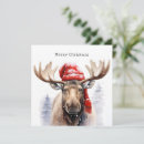 Search for moose christmas cards Watercolor