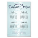 Search for price list posters Esthetician