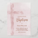 Search for rose gold baptism invitations Watercolor