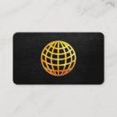 Search for globe business cards Gold
