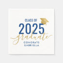Search for graduation paper napkins Navy blue