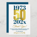 Search for 50th anniversary thank you cards Typography