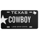 Search for cowboy license plates Texas
