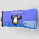 Search for penguin golfing golf head covers Illustration