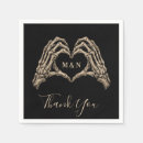 Search for halloween wedding napkins Spooky skeletons