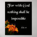 Search for nothing is impossible with god posters Christian