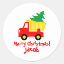 Search for christmas tree stickers red truck