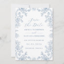 Search for vintage wedding save the dates Blue