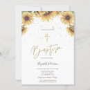 Search for sunflowers baptism invitations Cross