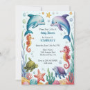 Search for ocean baby shower invitations Dolphin