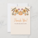Search for pumpkin baby shower thank you cards Wildflower