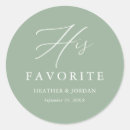 Search for his favorite her favorite wedding stickers Calligraphy
