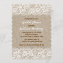 Search for linen bridal shower invitations Lace