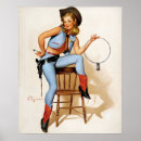 Search for vintage cowgirl art Western