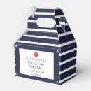 Search for nautical favor boxes Navy and white