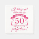 Search for funny 50th birthday napkins Aged to perfection