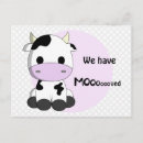 Search for cow moving announcement cards Humor