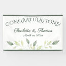 Search for bride and groom name banners Reception