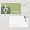 Search for olive green business cards Boho