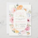 Search for love in bloom bridal shower invitations Pink