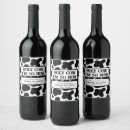 Search for cow wine labels Black and white