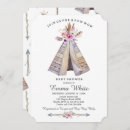 Search for teepee baby shower invitations Tribal