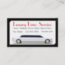Search for limousine business cards Driver