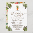 Search for luau 50th birthday invitations Watercolor