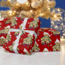 Search for teddy bear wrapping paper Red