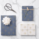 Search for gold star wrapping paper Dark blue