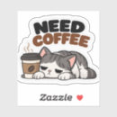 Search for funny coffee stickers Cat