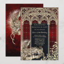 Search for black gold prom invitations Masquerade