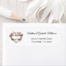 Search for love romantic return address labels Floral