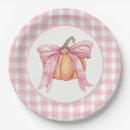 Search for pumpkin paper plates Pink bow