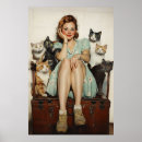 Search for vintage cat pictures posters Crazy cat lady